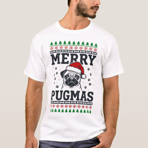 Frohe Pugmas Weihnachten Pug hässliches Sweatshirt T-Shirt