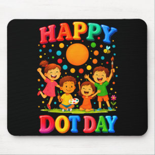 Frohe Punkte-Tag 2025 Bunte Punkte-Lehrer Kind Mousepad