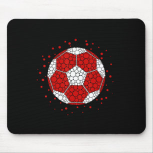 Frohe Punkte-Tag Fußball Polka-Punkte Kunst-Schüle Mousepad
