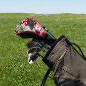 Frohe Retro-Kirsche Rosa Monogramm Golf Headcover (In SItu)
