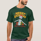 Frohe Rickmas und glückliche menschliche Ferien T-Shirt (Vorderseite)