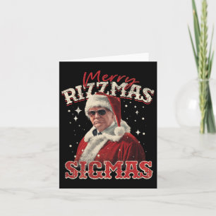 Frohe Rizz Weihnachten Sigmas- Gen Alpha Mittelsch Karte