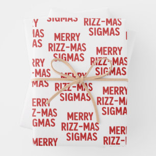 Frohe Rizz-Weihnachten Sigmas Sarkastische Weihnac Geschenkpapier Set