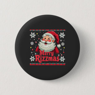 Frohe Rizzmas Santa Rizz Lustiges Weihnachten Rizz Button