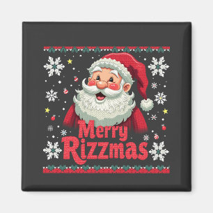Frohe Rizzmas Santa Rizz Lustiges Weihnachten Rizz Magnet