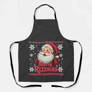 Frohe Rizzmas Santa Rizz Lustiges Weihnachten Rizz Schürze