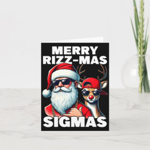 Frohe Rizzmas Sigmas Gen Alpha Lustiges Weihnachte Karte