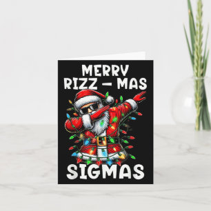 Frohe Rizzmas Sigmas Lustiger Dabbing Weihnachtsma Karte