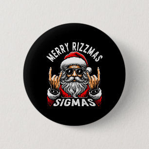 Frohe Rizzmas Sigmas Lustiges Weihnachten Rizz San Button