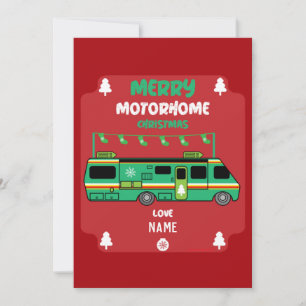 Frohe RV Motorhome Weihnachten Dankeskarte