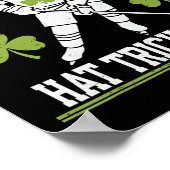 Frohe Saint Hat Trick's Day St. Patrick's Day Hock Poster (Ecke)