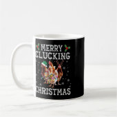 Frohe Schläge Weihnachts Funny Chicken Weihnachtsm Kaffeetasse (Links)