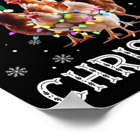 Frohe Schläge Weihnachts Funny Chicken Weihnachtsm Poster (Ecke)