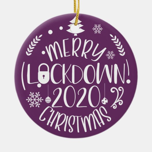 Frohe Schließung 2020 Weihnachten Keramik Ornament (Vorne)