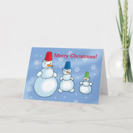 Frohe Schneemänner wünschen Ihnen frohe Weihnachte Karte