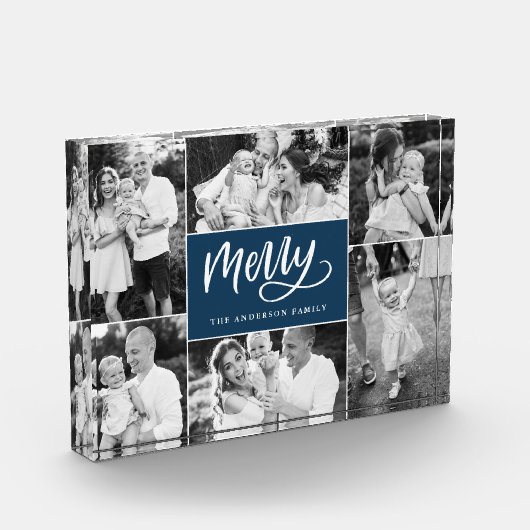 Frohe Script Weihnachts-Weihnachtsfeiertag Foto Co (Links)