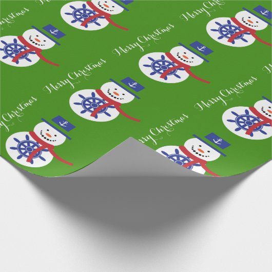 Frohe Seeweihnachten Geschenkpapier (Ecke)