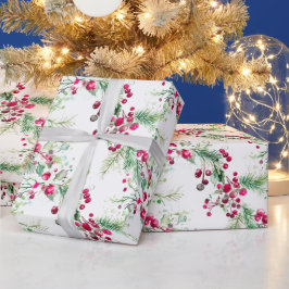 Frohe, sehr beerige Weihnachtskalk Geschenkpapier