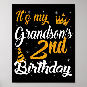 Frohe Sein 2. Geburtstag ist mein Enkel 2023 2 Jah Poster
