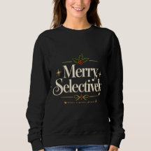 Frohe selektiv lustige elegante Weihnachtssweatshi