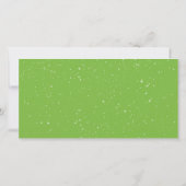 Frohe Sentiments Snapshot Green Holiday Card (Rückseite)