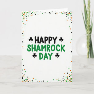 Frohe Shamrock-Tag-Karte Karte