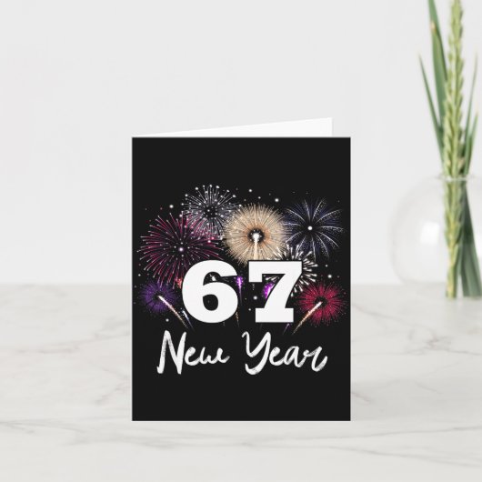 Frohe Silvesterparty 2026 67 Meme Dankeskarte (Vorderseite)
