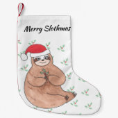 Frohe Slothmas Niedliche Weihnachten Kleiner Weihnachtsstrumpf (Vorderseite)