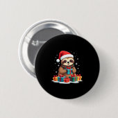 Frohe Slothmas niedliche Weihnachtslieder Weihnach Button (Vorne & Hinten)