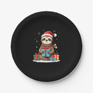 Frohe Slothmas niedliche Weihnachtslieder Weihnach Pappteller