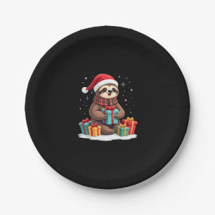 Frohe Slothmas niedliche Weihnachtslieder Weihnach Pappteller