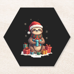 Frohe Slothmas niedliche Weihnachtslieder Weihnach Untersetzer