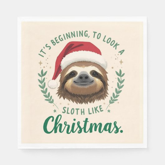 Frohe Slothmas, Servietten (Vorderseite)