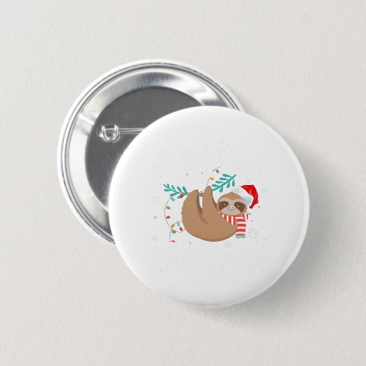 Frohe Slothmas Weihnachten Pajama für Sloth Liebha Button (Vorne & Hinten)