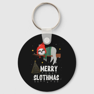 Frohe Slothmas Weihnachts-Pyjama für Sloth-Fans  Schlüsselanhänger