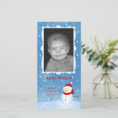 Frohe Snowman-Urlaubskarte Feiertagskarte (Stehend Vorderseite)