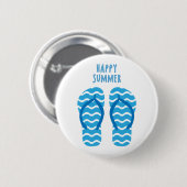 Frohe Sommertaste mit Flip Flops Button (Vorne & Hinten)
