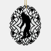 Frohe Squatch mas Weihnachten Keramik Ornament (Rechts)