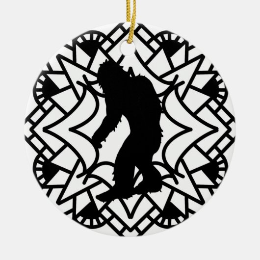 Frohe Squatch mas Weihnachten Keramik Ornament (Vorne)