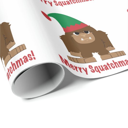 Frohe Squatchmas! Geschenkpapier (Rolleneckpunkt)
