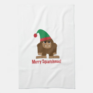 Frohe Squatchmas! Geschirrtuch