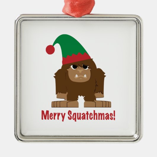 Frohe Squatchmas! Ornament Aus Metall (Vorne)