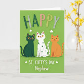 Frohe St. Catty's Day Neffe Karte (Gelbe Blume)