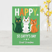 Frohe St. Catty's Day Urgroßmutter Karte (Gelbe Blume)