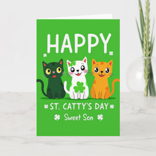 Frohe St. Cattys Tag Katzenkarte Karte