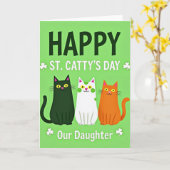 Frohe St. Cattys Tag Tochter Karte (Gelbe Blume)