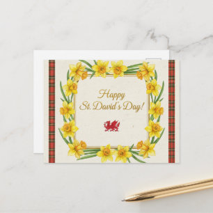 Frohe St. Davids-Tag-Postkarte Postkarte