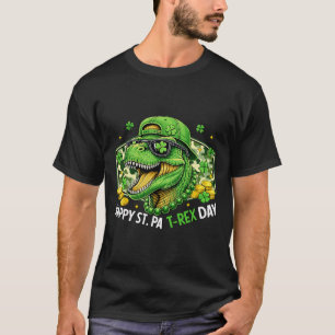 Frohe St Pat-rex Tag Dinosaur Camo St Patricks Tag T-Shirt