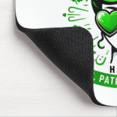 Frohe St Patricks Day Brötchen Saint Paddys Mädche Mousepad (Ecke)