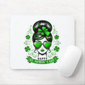 Frohe St Patricks Day Brötchen Saint Paddys Mädche Mousepad (Mit Mouse)